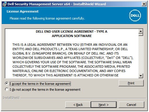 Installer EULA prompt