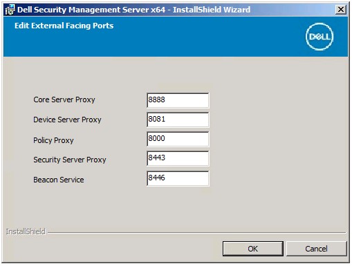 Optional external facing ports to edit