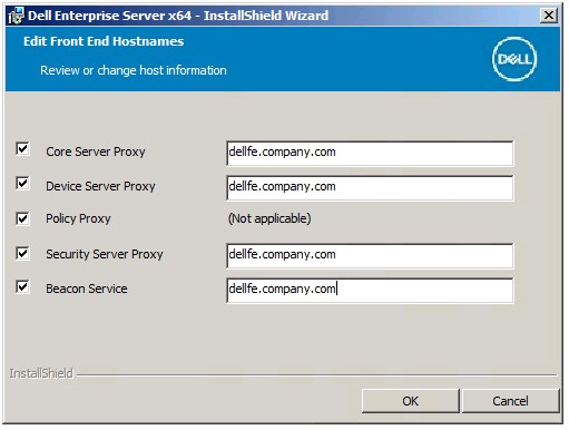 Optional hostnames to edit