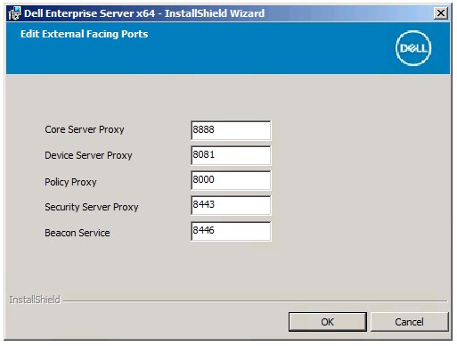 Optional external facing ports to edit