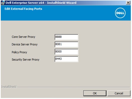 Optional external facing ports to edit