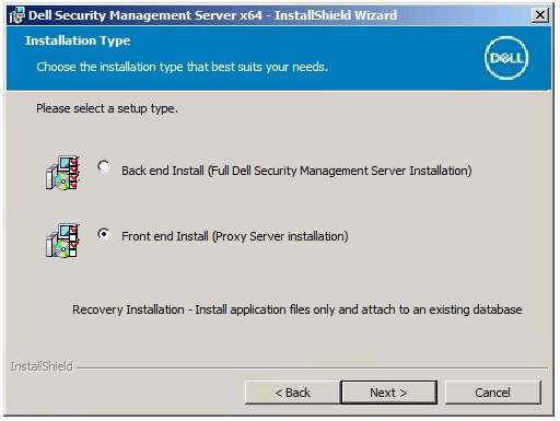 Frontend-Installationsoption