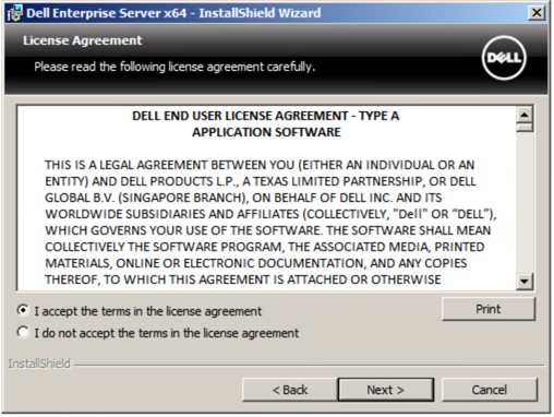 EULA-prompt installatieprogramma