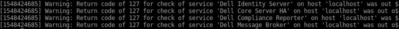 Check of service for Dell Security Management Servers