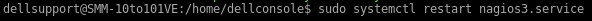 sudo systemctl restart nagios3.service