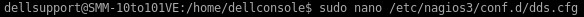 sudo nano /etc/nagios3/conf.d/dds.cfg