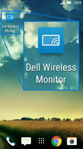Icona dell'app Dell Wireless Monitor su un dispositivo Android