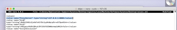 Rediger values.xml