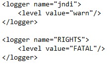 Agregar código XML al archivo log4j2.xml