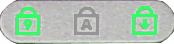 Num Lock på, Caps Lock blinkar, Scroll Lock på