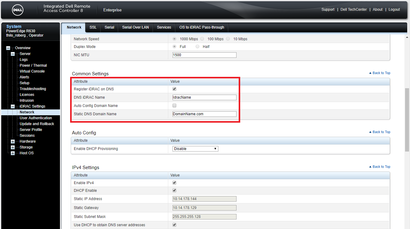 iDRAC7 and iDRAC8 Common Network Settings