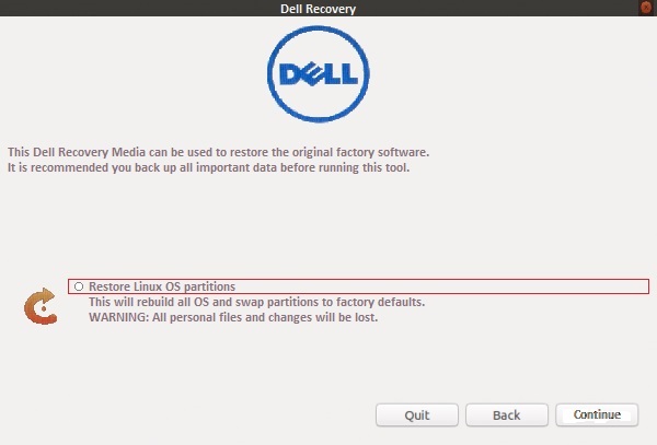 Restore Linux OS partitions