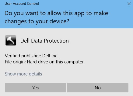 User Account Control prompt
