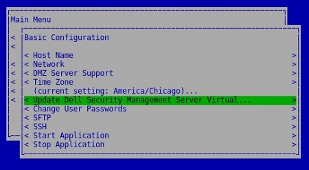 Update Dell Security Management Server Virtual