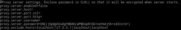 Proxy server settings