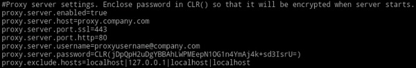 Aggiornamento del campo della password del server proxy