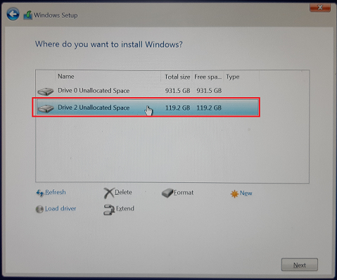 Driver installation success and correct installation path confirmation screen