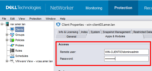 Client properties remote user field