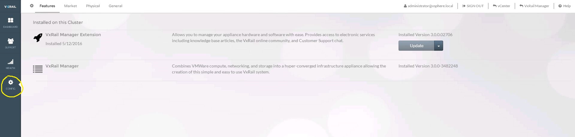 Menuen Konfiguration