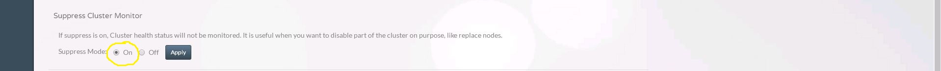 Förhindra klusterövervakning