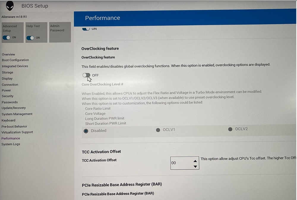 Opzioni di prestazioni