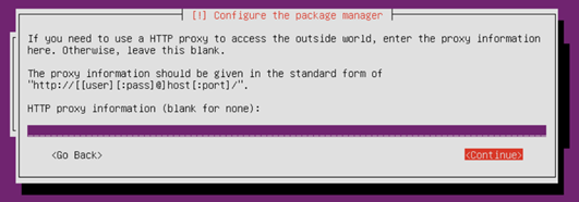 Ubuntuのインストール - HTTPプロキシ