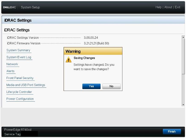 Warning, save changes?