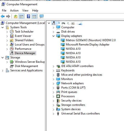 windows device manager display adapters