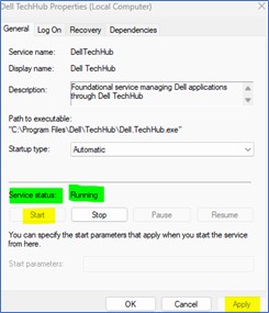 Click Apply followed by Start button 