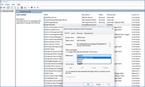 Sélectionnez Automatic (Delayed Start)