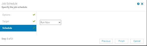 ジョブのスケジュールの設定