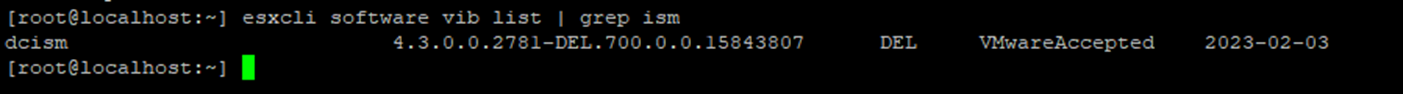 Lista VIB oprogramowania ESXCLI |grep ism > Przykład ESXi 7.0