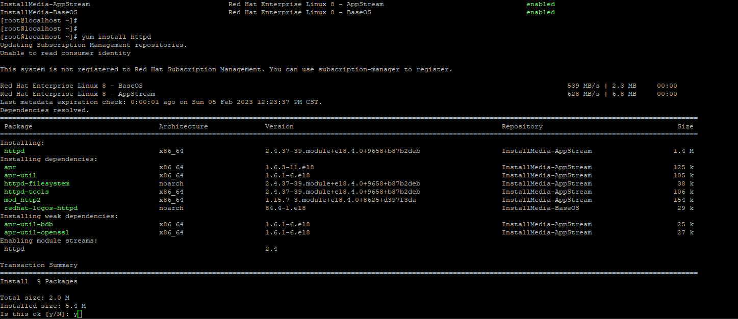 #yum install <nombre-paquete>