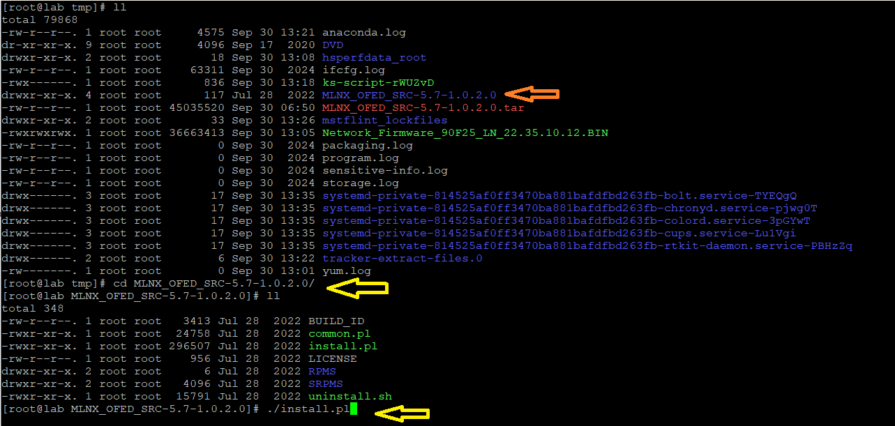  Accédez au dossier extrait et exécutez le script d’installation.