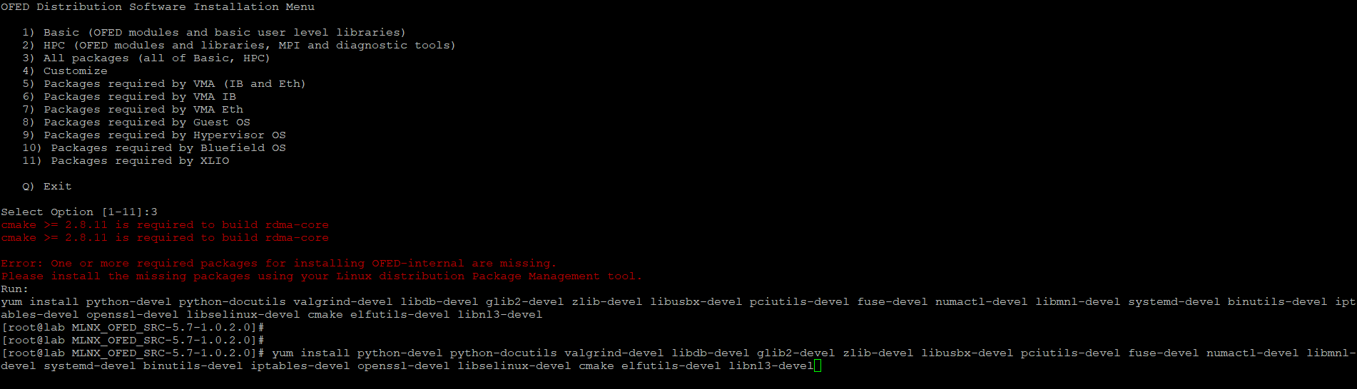Ausgabe der Selektion