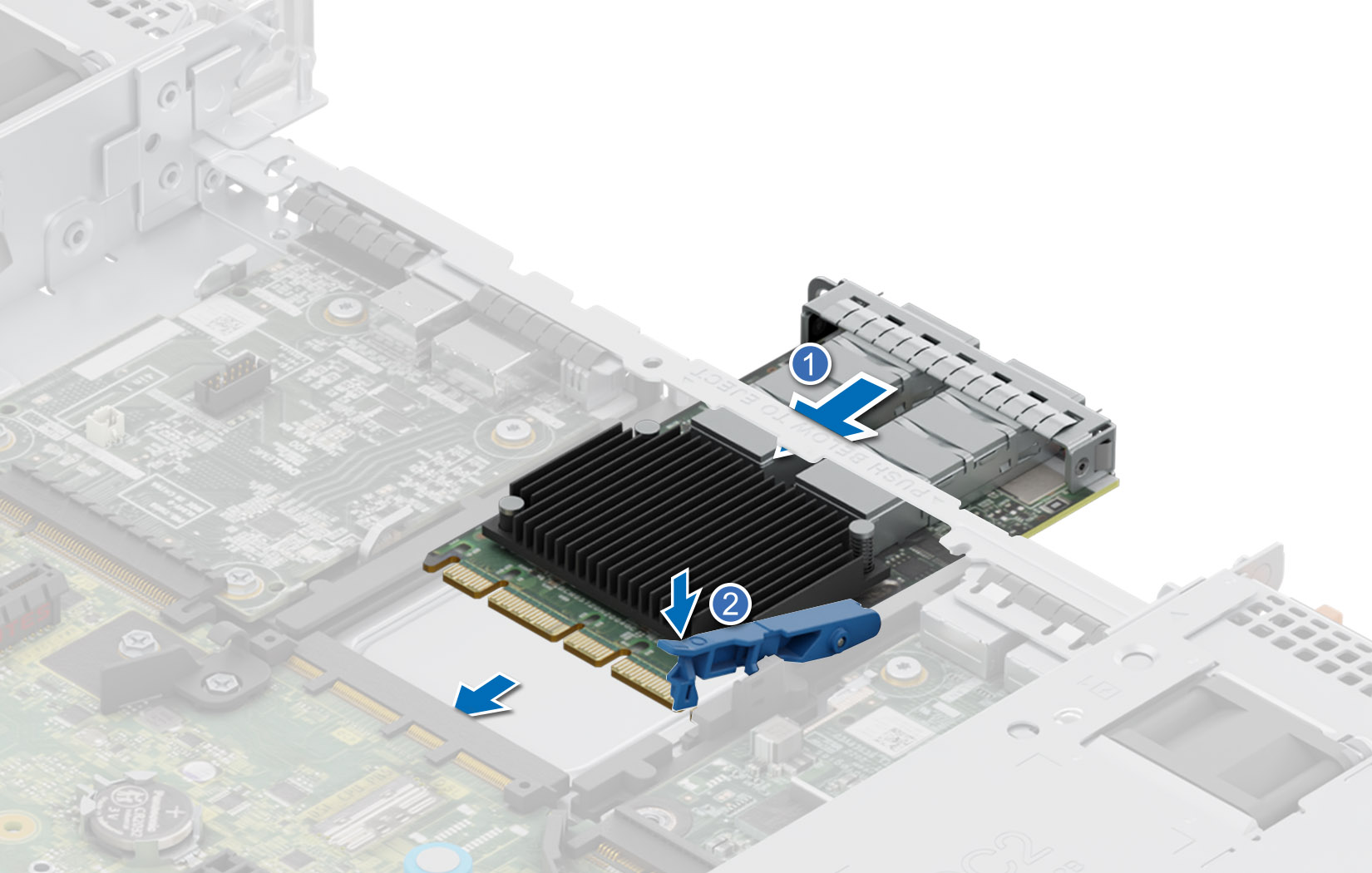 Установка платы OCP