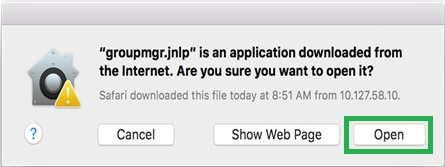 Security-Message-Open
