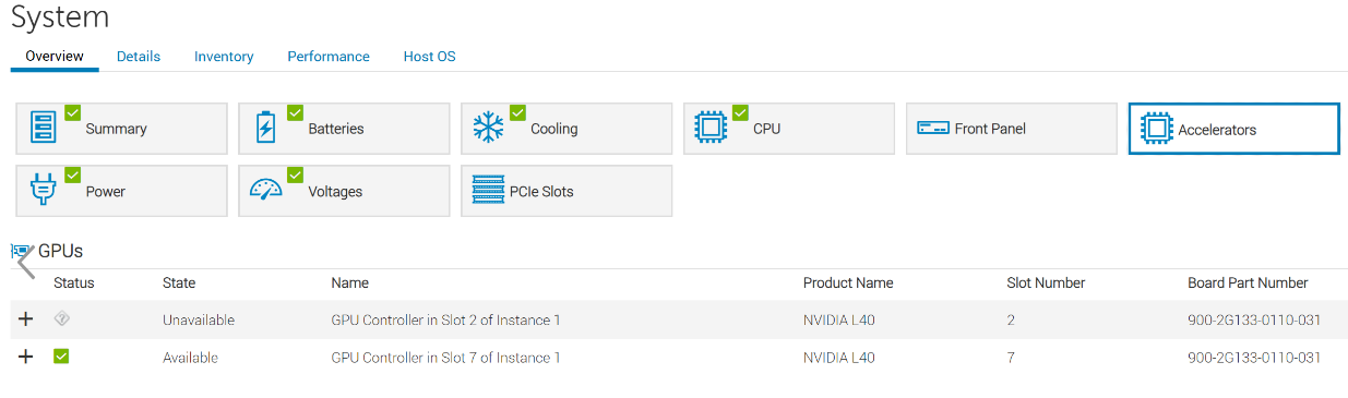 Visão geral do sistema GPUs