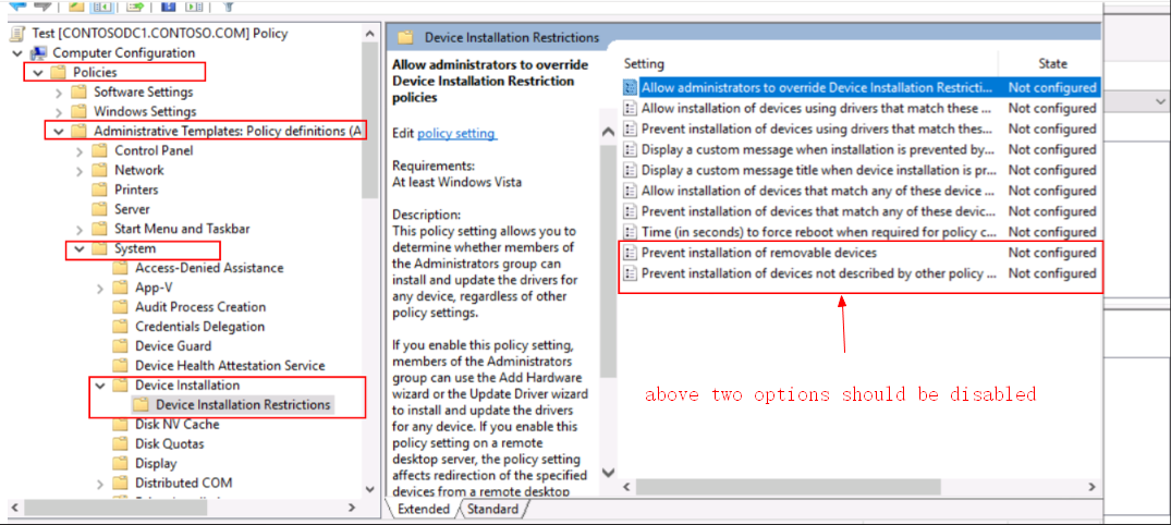 Begränsningar för enhetsinstallationer