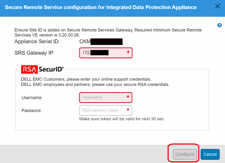 SRS(Secure Remote Services) 구성을 위해서는 SRS 게이트웨이에 대한 IDPA | ICMP 연결 및 IP ...