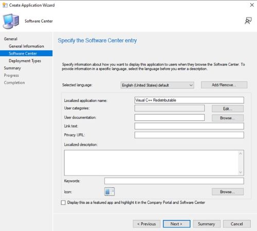 如有需要,請更新語言,然後按一下下一步