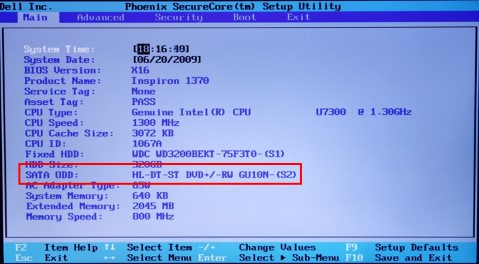 BIOS option 1