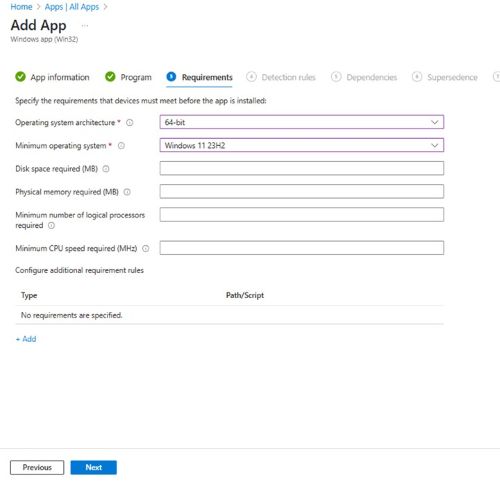 Définissez toutes les exigences nécessaires pour l’architecture des systèmes d’exploitation et la configuration minimale du système d’exploitation