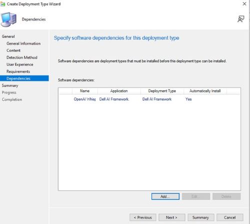 Click OK on the Add Dependency screen then click Next