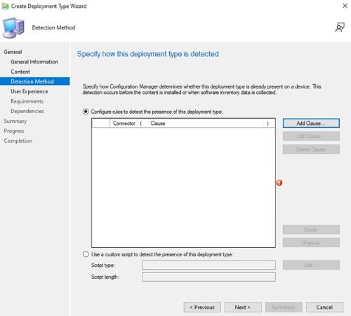 Cliquez sur le bouton Add Clause