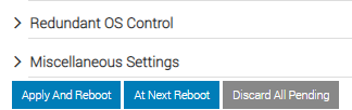Selecting "Apply and Reboot"
