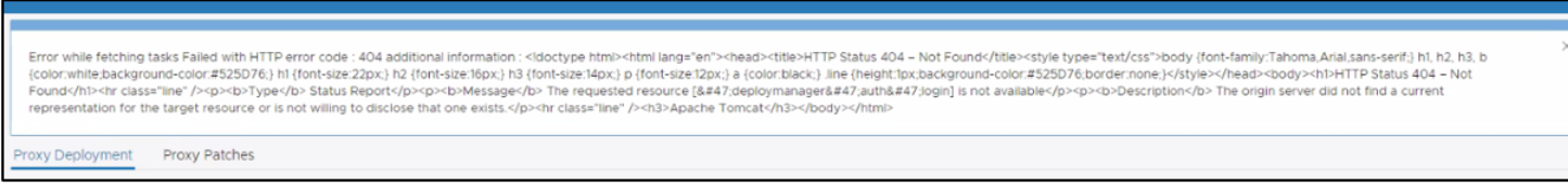 Error while fetching tasks