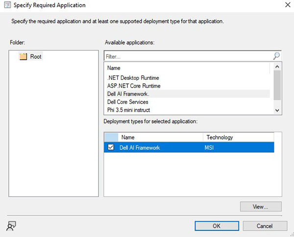 建立應用程式精靈：一般指定應用程式
