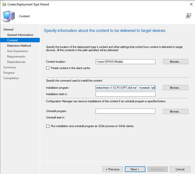 Saisissez : msiexec /i «&nbsp;Dell.Model.Nomic-embed-text-v1.5.CPU.ORT.x64.msi&nbsp;» /norestart /qn