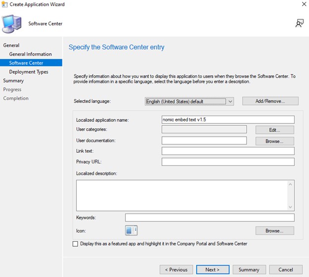 Uppdatera språket om det behövs och klicka på Nästa